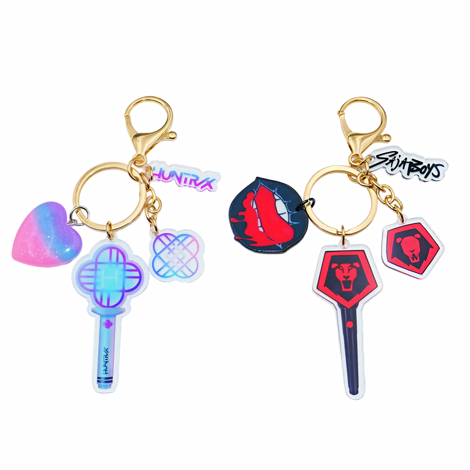 1-6 Lightstick Keychain for Kpop Demon Hunters, HUNTR/X & Saja Boys Acrylic Keyring - Image 4