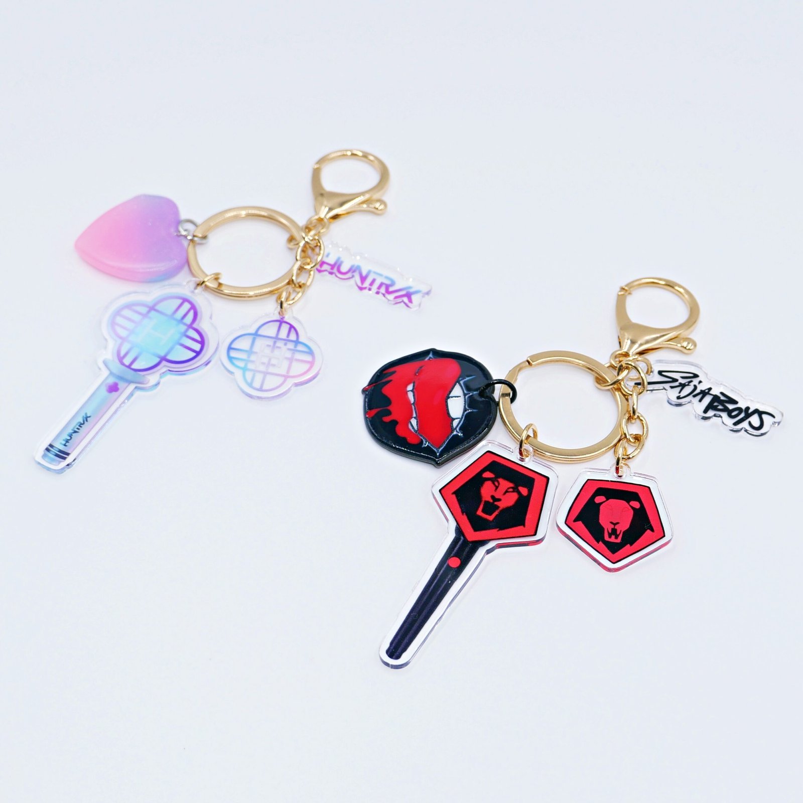 4 Lightstick Keychain for Kpop Demon Hunters, HUNTR/X & Saja Boys Acrylic Keyring - Image 11